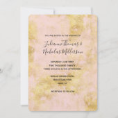 Invitation Mariage de Grunge Or Rose Vierge Invite (Devant)