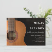 Invitation Mariage de guitare minimaliste moderne (Debout devant)