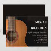 Invitation Mariage de guitare minimaliste moderne (Devant / Derrière)