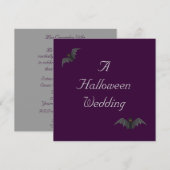 Invitation Mariage de Halloween - duo de batte [a] (Devant / Derrière)