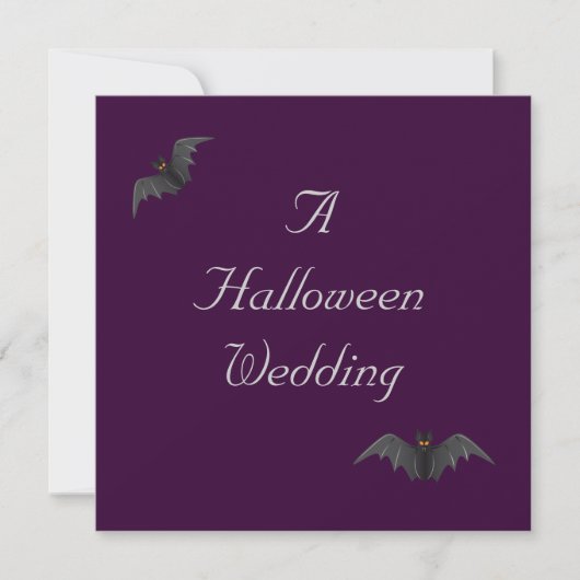 Invitation Mariage de Halloween - duo de batte [a] (Devant)