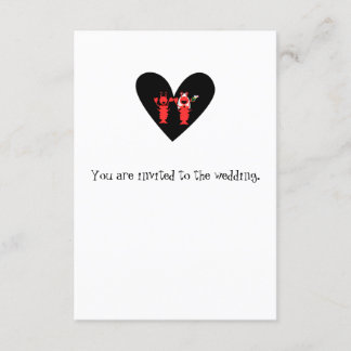 Invitation Mariage de homard amusant