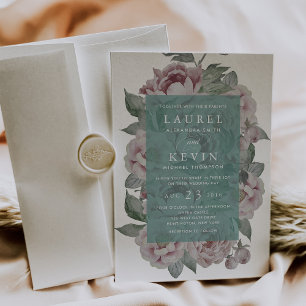Invitation Mariage de jardin anglais Jade