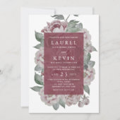 Invitation Mariage de jardin anglais | Marsala (Devant)