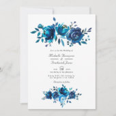 Invitation Mariage de jardin avec code QR pour RSVP et fleurs (Devant)