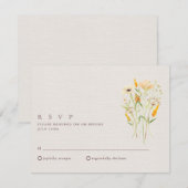 Invitation Mariage de jardin botanique fleur sauvage RSVP (Devant / Derrière)