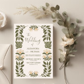 Invitation Mariage de jardin botanique Fleur sauvage simple