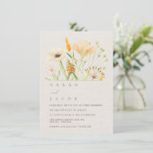 Invitation Mariage de jardin botanique Fleur sauvage simple (Debout devant)