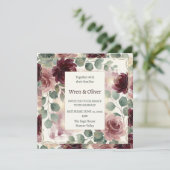 Invitation Mariage de Jardin Bourgogne (Debout devant)