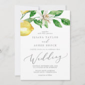 Invitation Mariage de jardin de citron moderne (Devant)