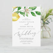 Invitation Mariage de jardin de citron moderne (Debout devant)
