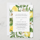 Invitation Mariage de jardin de citron moderne (Devant)
