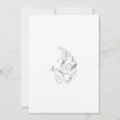 Invitation Mariage de jardin de coho chic monochromatique (Dos)