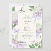 Invitation Mariage de jardin de fleurs de violette pourpre (Devant)