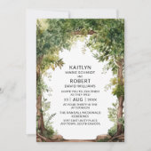 Invitation Mariage de Jardin de jardin d'aquarelle Woodland (Devant)