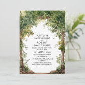 Invitation Mariage de Jardin de jardin d'aquarelle Woodland (Debout devant)