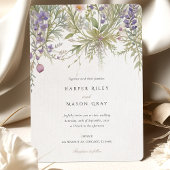 Invitation Mariage de jardin de plantes délicates