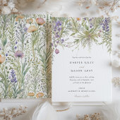 Invitation Mariage de jardin de plantes délicates