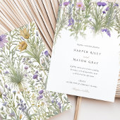 Invitation Mariage de jardin de plantes délicates