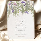 Invitation Mariage de jardin de plantes délicates