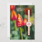 Invitation Mariage de jardin de tulipes texturées (Devant)