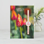 Invitation Mariage de jardin de tulipes texturées (Debout devant)