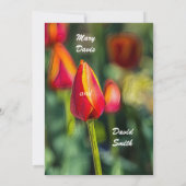 Invitation Mariage de jardin de tulipes texturées (Dos)