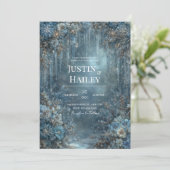 Invitation Mariage de jardin d'hiver enchanté (Debout devant)