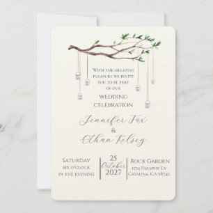Invitation Mariage de jardin doux