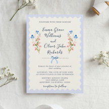 Mariage de Jardin Élégant avec un Ruban Floral Ble