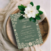Invitation Mariage de jardin élégant et vert