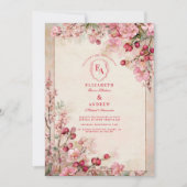 Invitation Mariage de jardin en fleurs de cerisier (Devant)