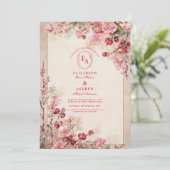Invitation Mariage de jardin en fleurs de cerisier (Debout devant)