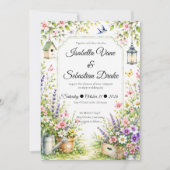Invitation Mariage de Jardin Enchanté (Devant)