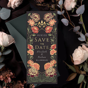 Invitation Mariage de jardin enchanté Enregistrer la date Rou