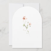 Invitation Mariage de Jardin Fleur Boho Écriture Moderne Douc (Dos)
