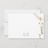 Invitation Mariage de jardin fleur sauvage RSVP (Dos)