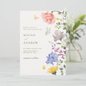 Invitation Mariage de jardin fleuri esthétique (Debout devant)