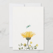 Invitation Mariage de jardin fleuri esthétique (Dos)