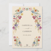 Invitation Mariage de jardin fleuri et gras Boho (Dos)