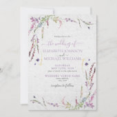 Invitation Mariage de jardin fleuri Lilac tendance (Devant)