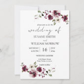 Invitation Mariage de jardin floral élégant (Devant)