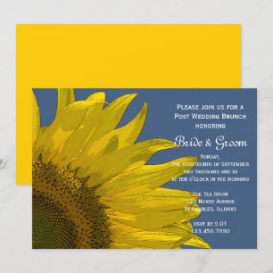 Invitation Mariage de jardin jaune tournesol brunch d'été