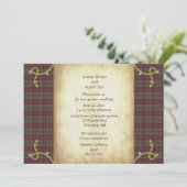 Invitation Mariage de jardin Lindsay Weathered Scottish Tarta (Debout devant)