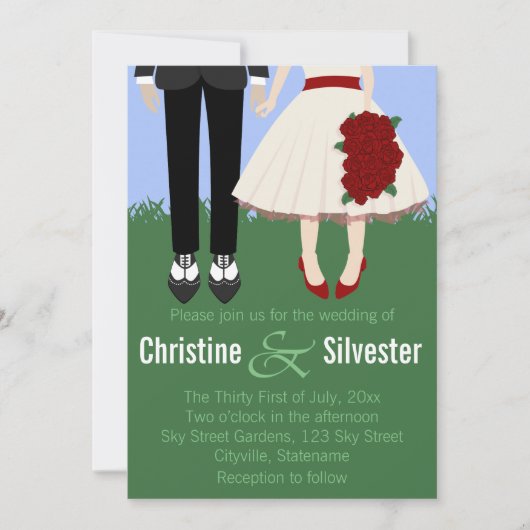 Invitation Mariage de jardin, mariage 5x7 (Devant)