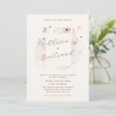 Invitation Mariage de jardin minimaliste Bohème Chic à fleurs (Debout devant)
