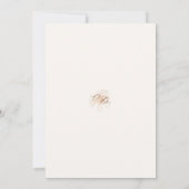 Invitation Mariage de jardin minimaliste Bohème Chic à fleurs (Dos)