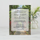 Invitation Mariage de jardin Rose (Debout devant)