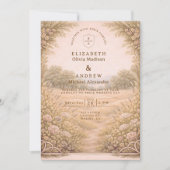 Invitation Mariage de jardin rustique à la campagne (Devant)