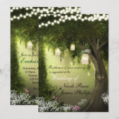 Invitation Mariage de jardin rustique de forêt enchantée de c (Devant / Derrière)